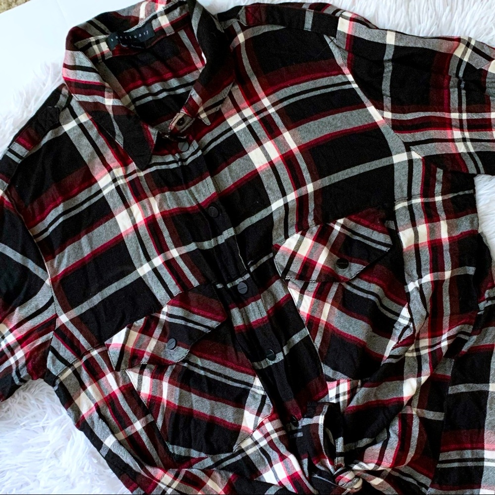 Sanctuary Boyfriend for Life Plaid Button-Down